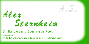 alex sternheim business card